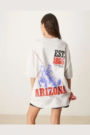ASOS Meleret lysegrå oversized T-shirt med 