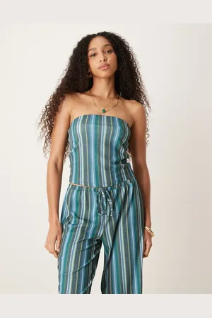 ASOS Bandeau-top med teksturerede striber - Del af sæt