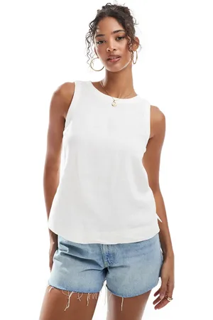 New Look Shell-top i hør