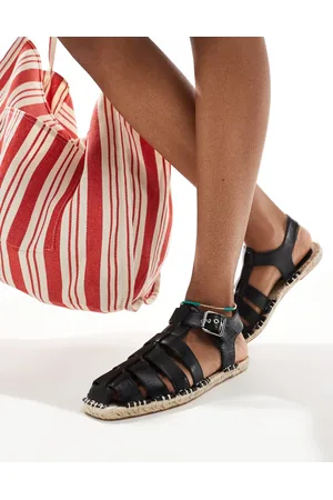 ASOS Jukebox - Sorte sejlersko i espadrille-stil