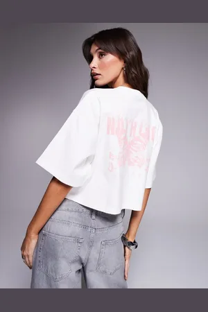 Good For Nothing Offwhite T-shirt med sommerfuglelogo-print på ryggen-Hvid