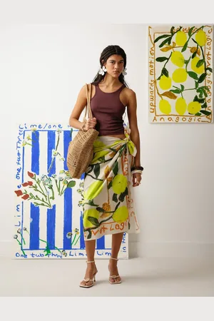Topshop Lisbon - sarong med citronprint