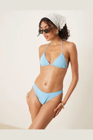 ASOS Tia - trekants-bikinitop med tekstureret paisley-mønster