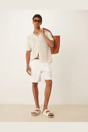 MANGO Ecrufarvede skræddersyede shorts-Neutral
