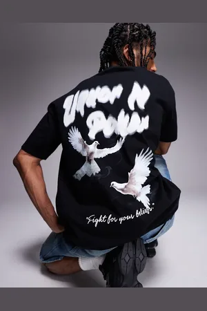 Liquor N Poker Liqour N Poker - Oversized T-shirt med grafisk fugleprint