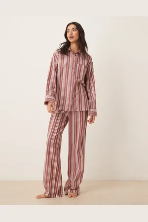 ASOS Røde og hvide vævede pyjamasbukser med striber
