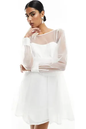Forever New Alt til bruden - minikjole med sløjfe på ryggen i organza