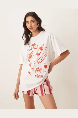 ASOS Oversized og T-shirt med grafisk vinprint