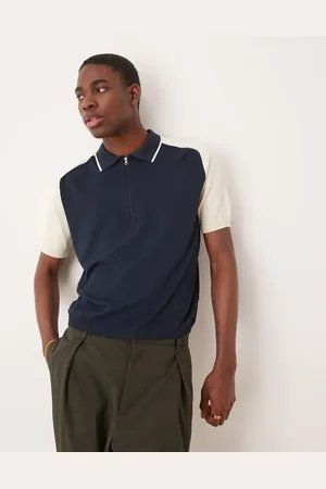 ASOS Premium - afslappet firkantet strikket polo med lynlås