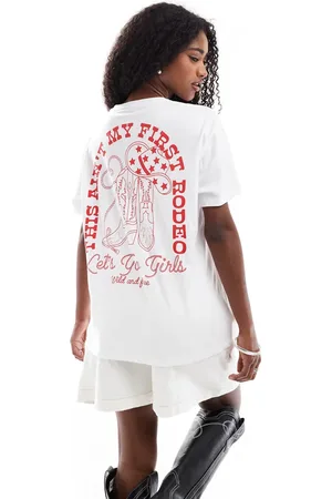 Pieces® Rodeo - Hvid og oversized T-shirt