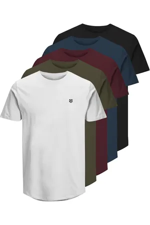 JACK & JONES Multipakke med T-shirts i forskellige farver