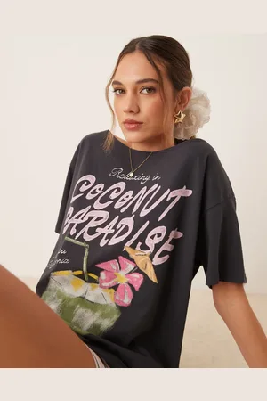 Hollister Og kortærmet T-shirt med tropisk grafik-Lyserød