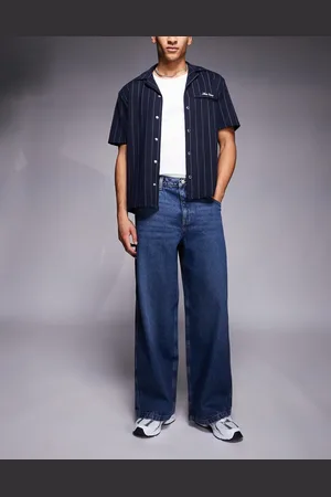 ASOS Ekstra baggy jeans i mørkeblå vask