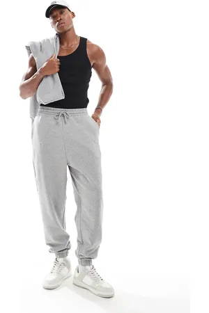 ASOS Essentials - Oversized og gråmelerede joggingbukser