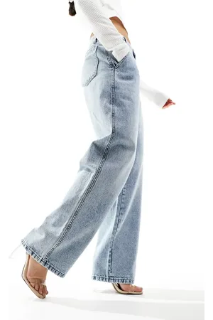 Kaiia Lyseblå jeans med vide ben - Kun hos ASOS