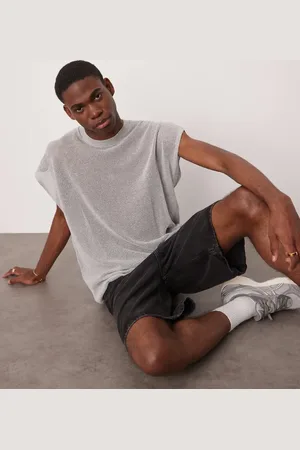 ASOS Grå strikket oversized overdel med sænkede skuldre-Neutral