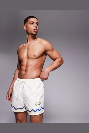 ASOS Korte og badeshorts med kantprint-Neutral
