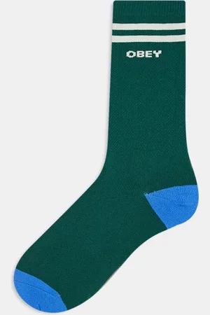 Obey Grønne sokker med grafisk logo