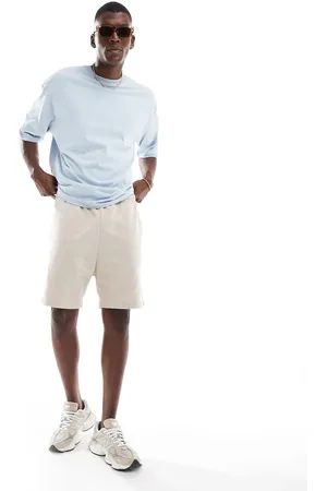JACK & JONES Beige sweat-shorts i løstsiddende pasform-Neutral