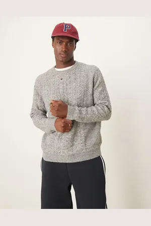 ASOS Løstsiddende trøje med rund hals i kabelstrik