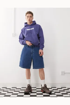 Obey Bigwig - Denimshorts i indigoblå stenvask i tømrerstil