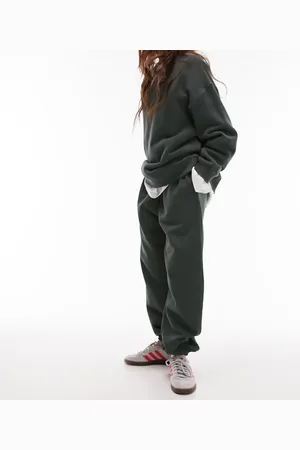 Topshop Oversized kakigrønne joggingbukser med elastik i benåbningen