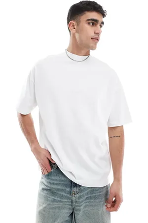 ASOS Oversized T-shirt i kraftigt stof med høj hals