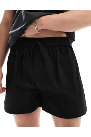 COLLUSION Sorte vævede strandshorts