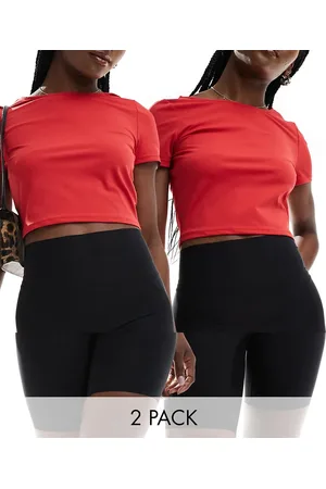 Pieces® Pakke med 2 par sømløse leggingshorts