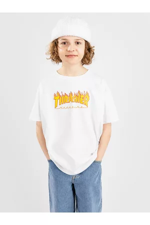 Thrasher Flame Kids Kids T-shirt hvid