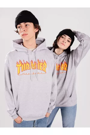 Thrasher Flame Hættetrøje grå