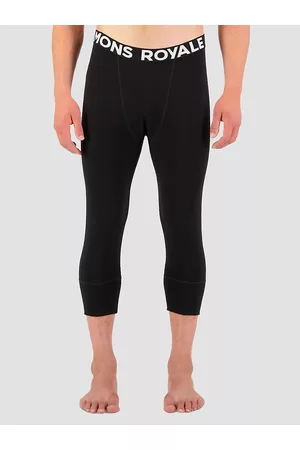 MONS ROYALE Merino Cascade Flex 3/4 Legging Basislag - lange underbukser sort