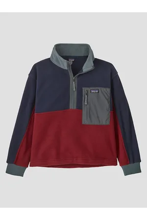 Patagonia Microdini 1/2 Kids Hættetrøje med lynlås mønster