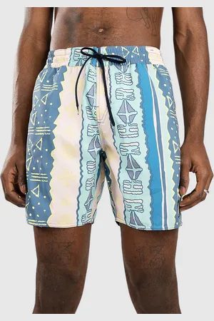 Volcom Lido Print Trunk 17 Boardshorts blå