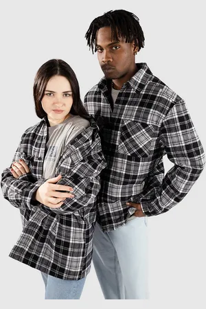 Urban classics Padded Checked Skjorte sort