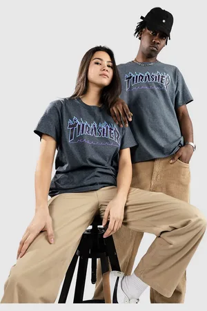 Thrasher Flame T-shirt grå