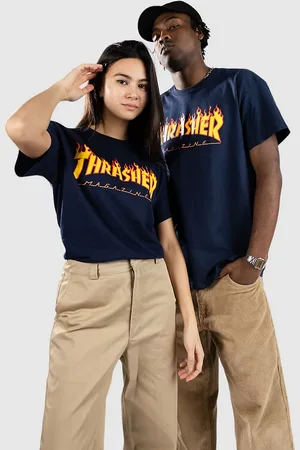 Thrasher Flame T-shirt blå