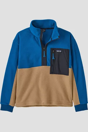 Patagonia Microdini 1/2 Kids Hættetrøje med lynlås mønster