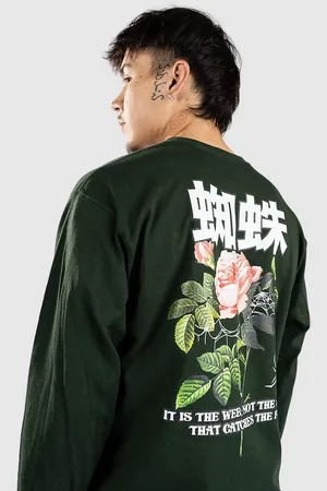 Empyre Spider Rose Langærmet t-shirt grøn