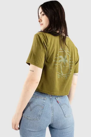 Santa Cruz Wonder Strip Crop T-shirt grøn
