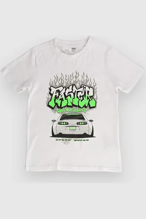 Mister Tee Faster Than Your Average Kids T-shirt hvid