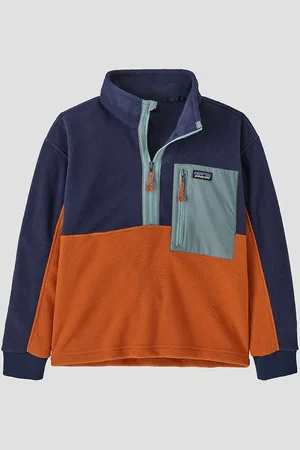 Patagonia Microdini 1/2 Kids Hættetrøje med lynlås mønster