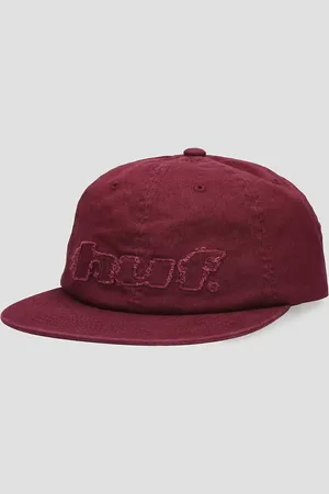 Huf Distressed Logo 5 Panel Kasket rød