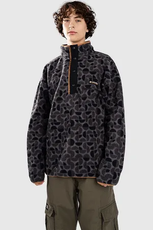 Columbia Helvetia II Printed Half Snap Fleece Hættetrøje med lynlås mønster