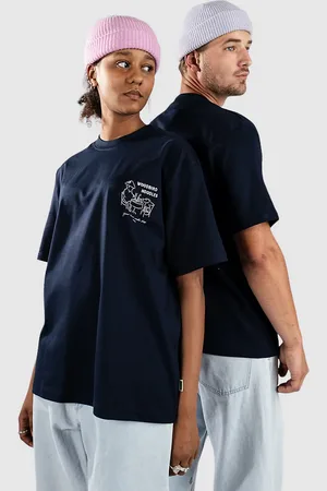 Woodbird Baine Noodle T-shirt blå