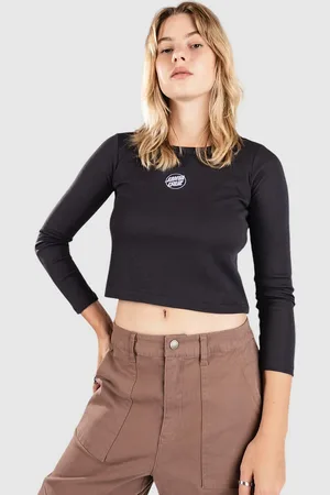 Santa Cruz Partial Dot Emb Langærmet t-shirt sort