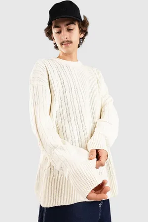 Denim Project Knitted Combined Pullover hvid
