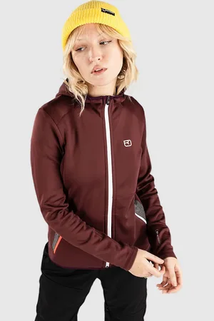 ORTOVOX Hooded Fleecejakke rød