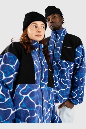 BEYOND Fleece Hættetrøje med lynlås blå