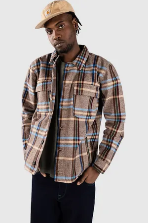 Denim Project Check Pocket Jacket Skjorte brun